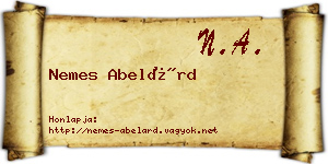 Nemes Abelárd névjegykártya